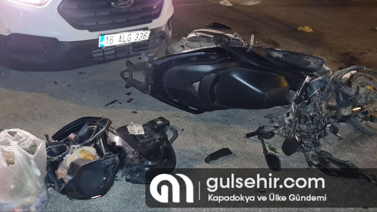 Bursa'da kamyonetle motosiklet çarpıştı, 2 kişi yaralandı