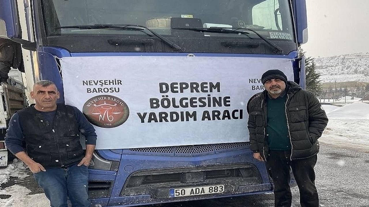 Nevşehir Baro Başkanlığından Hatay'a odun ve kömür yardımı