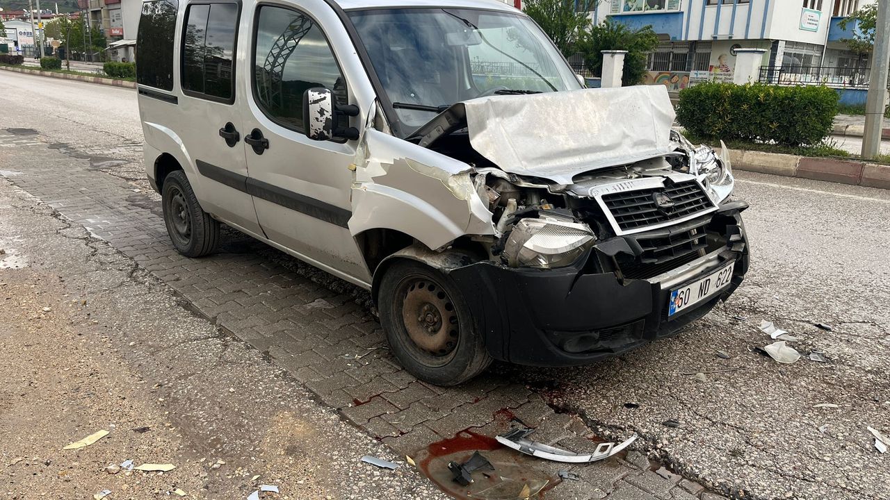 Tokat'ta kamyonetler çarpıştı, 2 yaralı