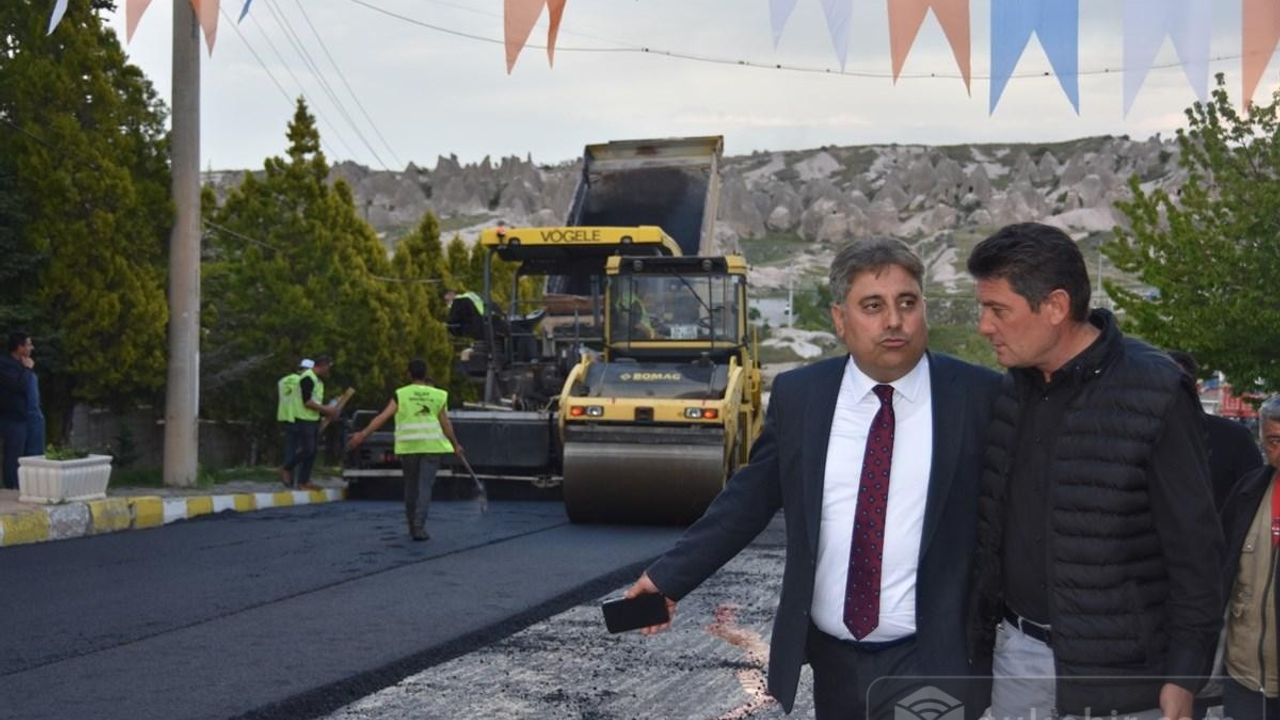 Nevşehir'de sıcak asfalt çalışmaları başladı