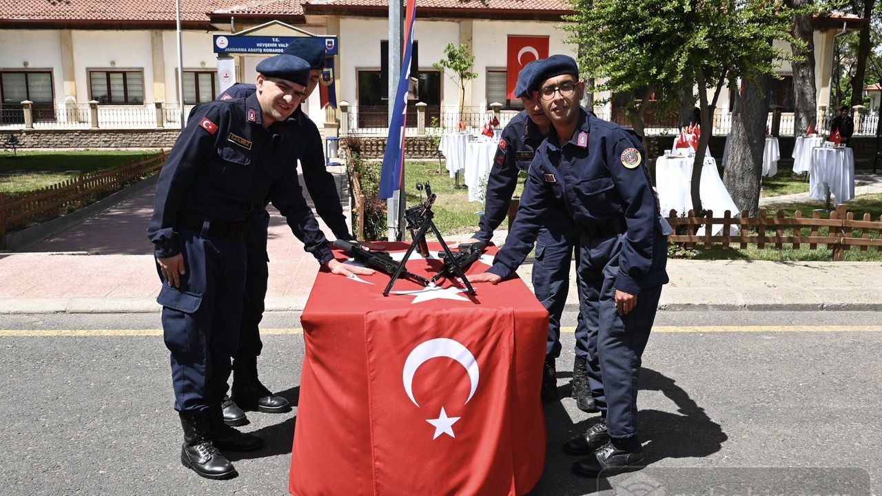 Nevşehir Jandarma Komutanlığı'nda "Temsili Askerlik Töreni"