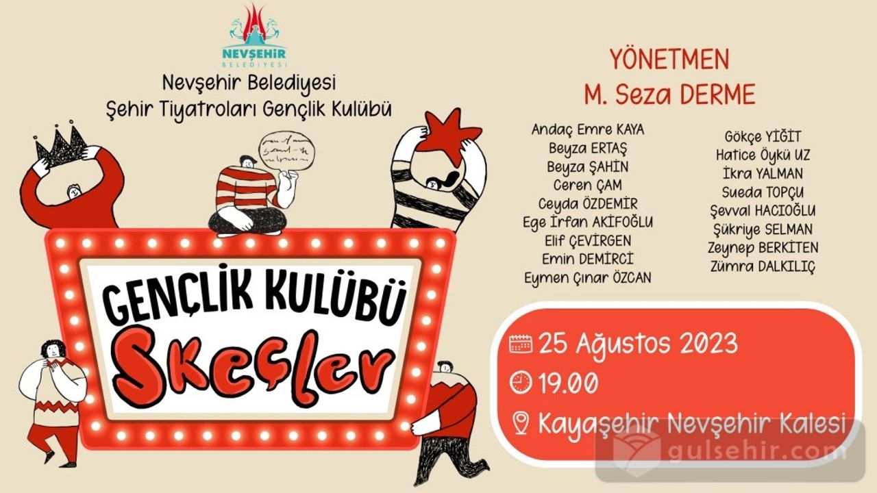 Nevşehir Belediyesi Şehir Tiyatroları Gençlik Kulübü Üyeleri Skeç Hazırlıyor