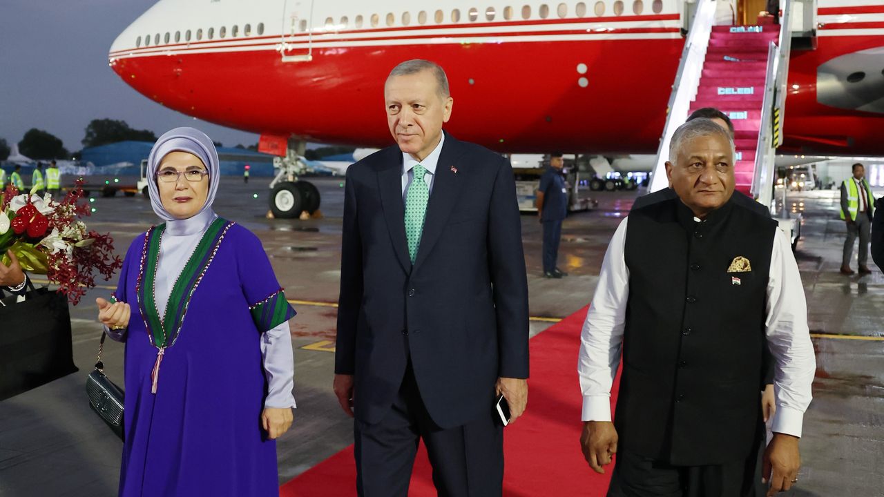 Cumhurbaşkanı Recep Tayyip Erdoğan, G20 Zirvesi İçin Hindistan’a geldi