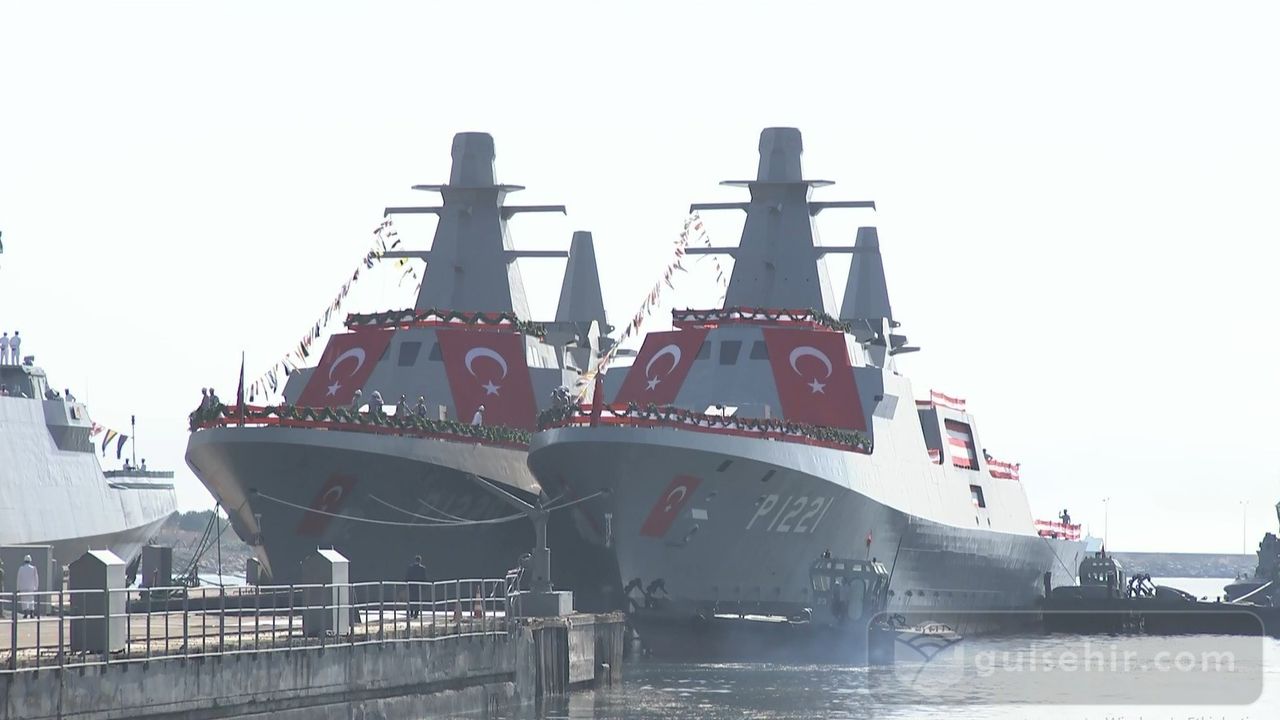 ''Deniz Kuvvetleri Komutanlığının İki Açık Deniz Karakol Gemisi Törenle Denize İndirildi''