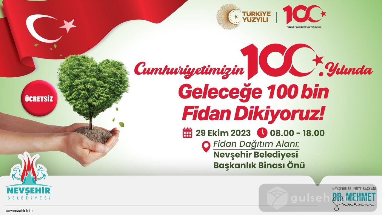 Nevşehir Belediyesi: 100. Yılda 100 Bin Fidan Dağıtılacak