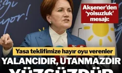 Akşener: Yasa teklifimize hayır oyu verenler yalancıdır, utanmazdır, yüzsüzdür