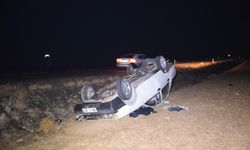 Konya Kulu'da devrilen otomobildeki 2 kişi yaralandı