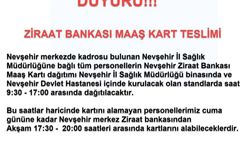 Nevşehir'de maaş kartları dağıtılıyor