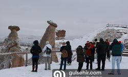 Kış sezonunda Kapadokya manzaraları