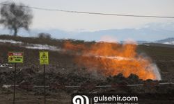 Samsun'da sondaj çalışması sırasında yangın çıktı
