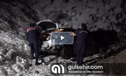 Kırıkkale Depremzedelerin bulunduğu otomobilin şarampole devrildi