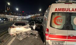 Haliç Köprüsü'nde zincirleme trafik kazası, 4 kişi yaralandı