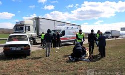 Sivas'ta tır ile otomobil çarpıştı, kazada 3 kişi yaralandı
