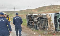 Kayseri'de cezaevi nakil aracı devrildi, 12 kişi yaralandı