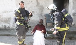 Antalya'da engelli bir kişinin evinde yangın çıktı