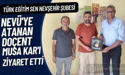 Nevşehir Türk Eğitim Sen Ekibi Doçent Musa Kar'ı Ziyaret Etti