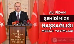 Ali Fidan şehit askerimiz için başsağlığı mesajı yayımladı