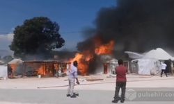 Kahramanmaraş'da Depremzedelerin Kaldığı Çadırlarda Yangın Çıktı