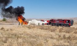 Kapadokya Havalimanı'nda 'Ateşli Yangın Tatbikatı' yapıldı