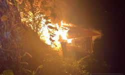 Rize'de Yangın Paniği Yaşandı ''Vatandaşlar Alevlere  Bahçe Hortumuyla Müdahale Etti''