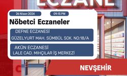 Nevşehir Nöbetçi Eczaneler 26.04.2024 Cuma