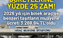 Araç Muayene Ücretlerine %25 Zam! 2026 Yeni Fiyatlar