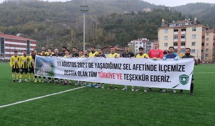 Sel felaketinden sonra ilk defa Bozkurt'ta futbol müsabakası