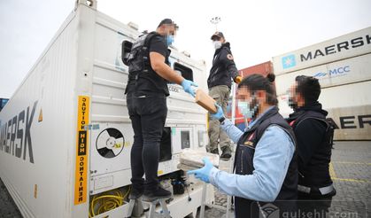 Mersin Uluslararası Limanı'nda 97 kilo kokain yakalandı