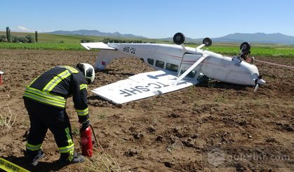 Nevşehir'e gitmek için havalanan eğitim uçağı düştü