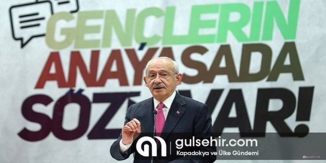 CHP Genel Başkanı Kılıçdaroğlu, "Gençlerin Anayasada Sözü Var" çalıştayında konuştu: