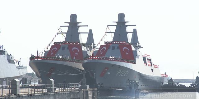 ''Deniz Kuvvetleri Komutanlığının İki Açık Deniz Karakol Gemisi Törenle Denize İndirildi''