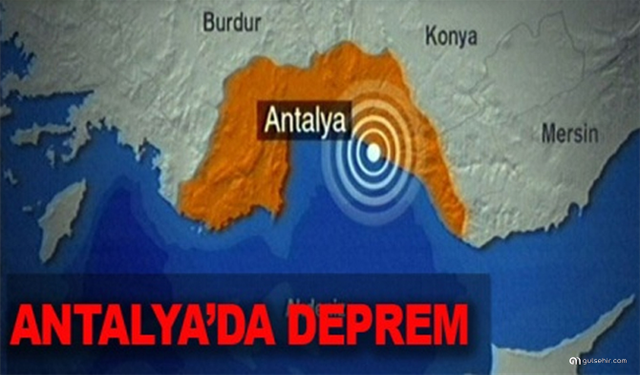 Antalya’da 4.7 büyüklüğünde deprem!