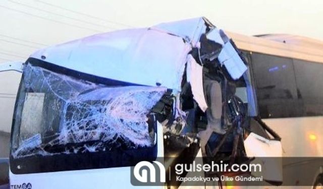 Tekirdağ'da işçi servis midibüsü ile tırın çarpıştığı kazada 12 kişi yaralandı