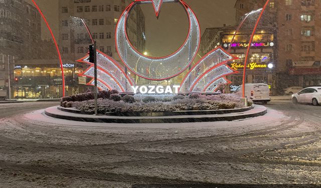 Yozgat'ta kar etkisini gösterdi