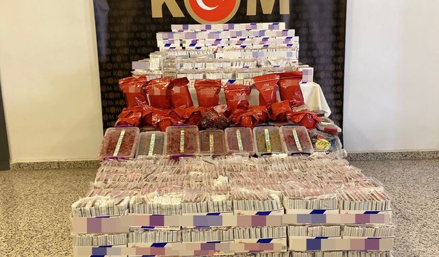 Sivas'ta gümrük kaçağı tütün ürünleri ele geçirildi