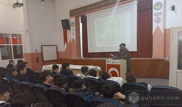 Nevşehir'de lisede bilinçlendirme semineri düzenlendi