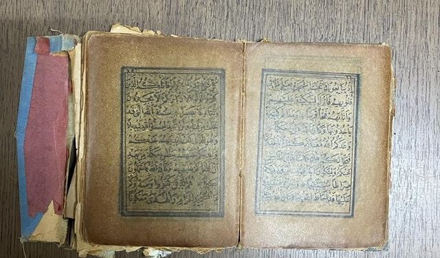 Çorum'da tarihi Kur'an-ı Kerim ve hançer bulundu