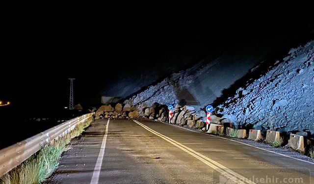 Artvin-Erzurum kara yolunda heyelan meydana geldi