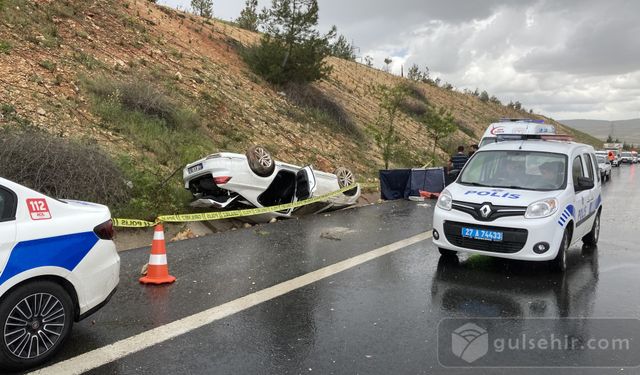 Gaziantep'te takla atan araçta bir çocuk öldü