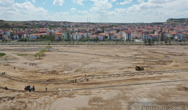 Gülşehir'de millet bahçesi yapımı hızla devam ediyor