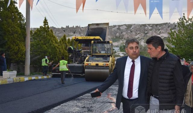 Nevşehir'de sıcak asfalt çalışmaları başladı