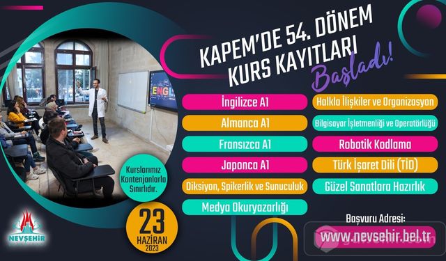 54. Dönem Kursları için kayıtlar başladı