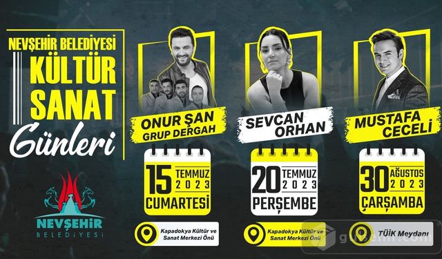 Nevşehir yaz konserlerinin takvimi açıklandı