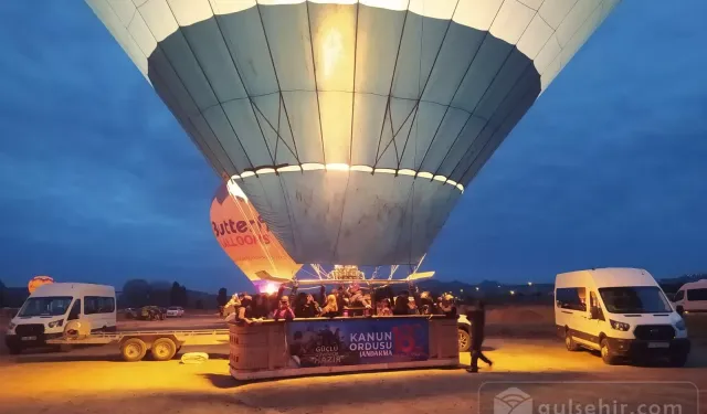 Kapadokya'da jandarma unutulmadı! Sıcak hava balonları havalandı