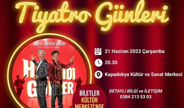 Nevşehir Belediyesi Kültür ve Sanat Tiyatro günleri başlıyor