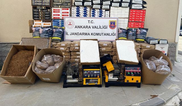 Ankara'da kaçak ürünlere baskın 3 kişi gözaltına alındı