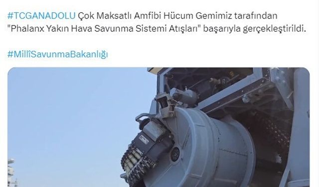 TGC Anadolu'dan nefes kesici Phalanx atışları