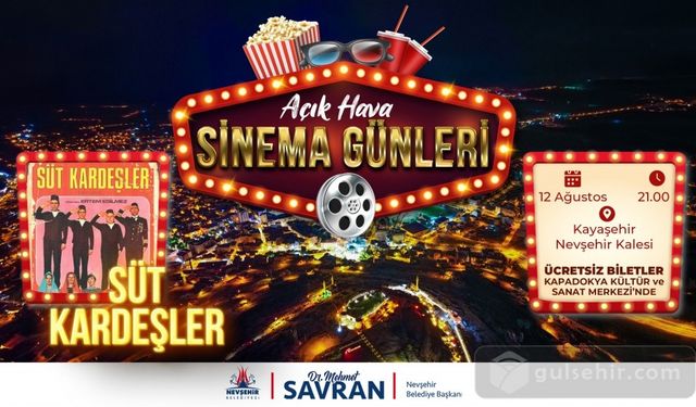 Nevşehir Belediyesi, Açık Hava Sinema Günleri devam ediyor