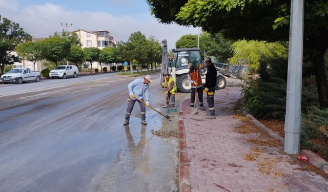 Ürgüp Belediyesi yağmur sonrası çalışmalara başladı