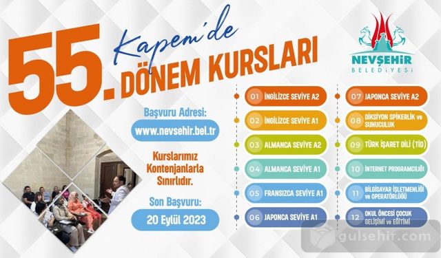 Kapem'de Yeni Dönem Kurs Kayıtları Başladı